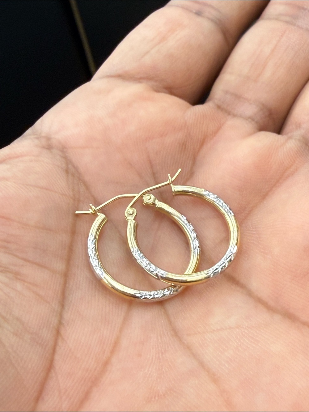 14Kt Real Gold Hoop Earrings For Women